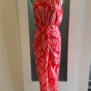 Gilli Strapless Pink and White Dress